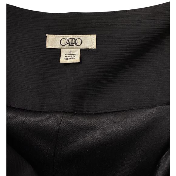 Vintage Y2K Cato Ruffle Mini Skirt US 4 Black Chiffon Fairy Grunge Whimsigoth - Picture 4 of 6